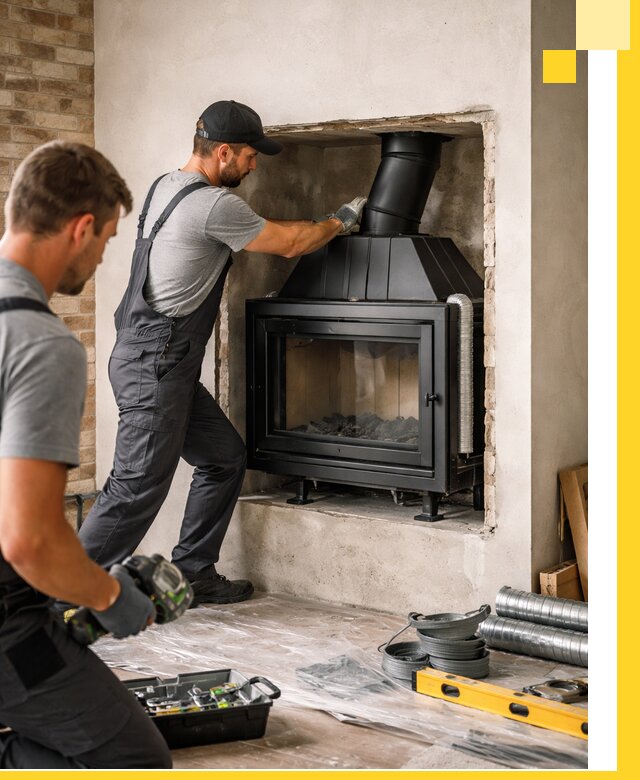 Установка каминных топок в Ухте: монтаж, подключение