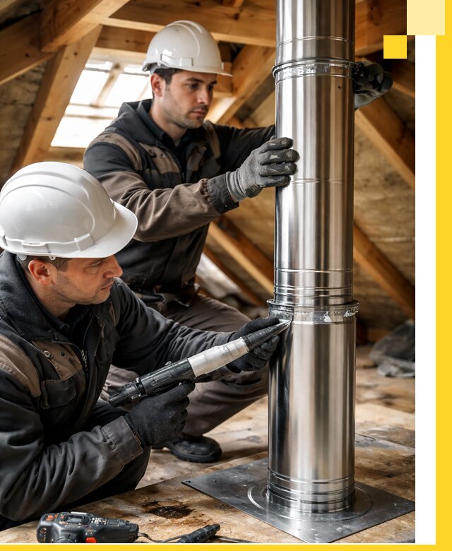 Монтаж дымоходов для каминов в Ухте с гарантией качества