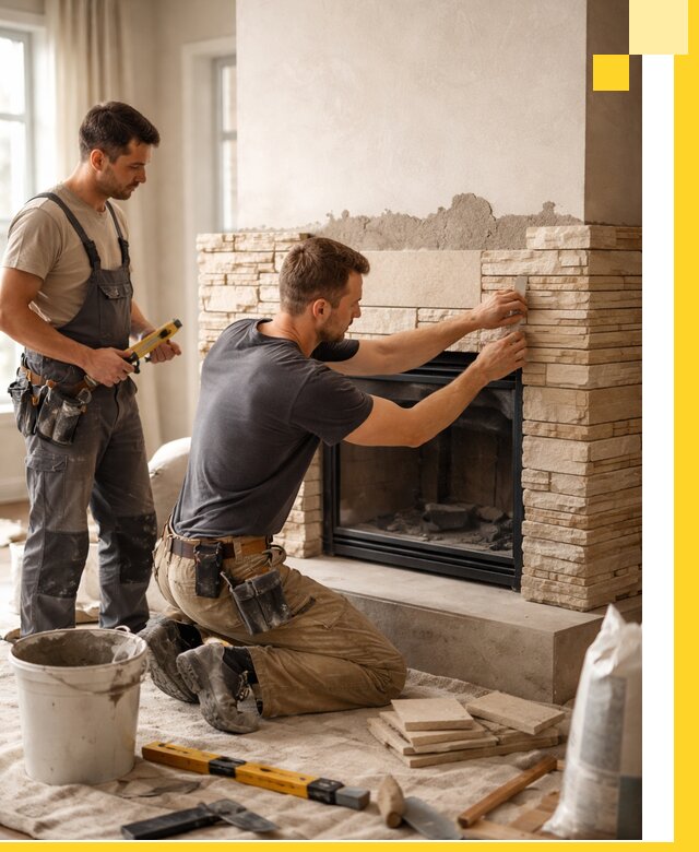 Установка и монтаж каминов для загородного дома в Ухте