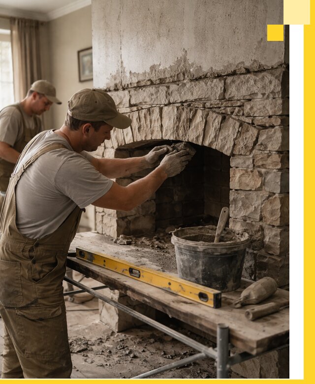 Изготовление каминов под ключ в Ухте, монтаж и отделка