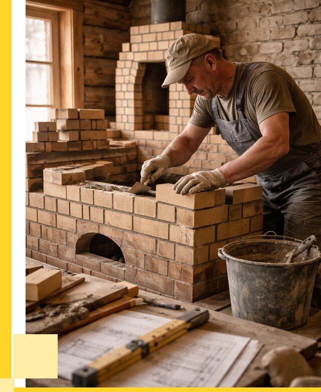 Кладка печей из кирпича в Ухте цены от 30375 р. - ЭриданХта