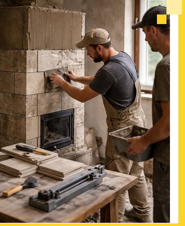 Профессиональная облицовка печей в Ухте: керамика и камень