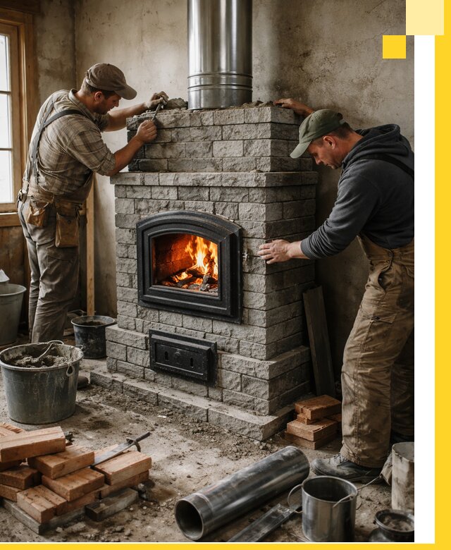 Производство, поставка и монтаж дровяных печей в Ухте