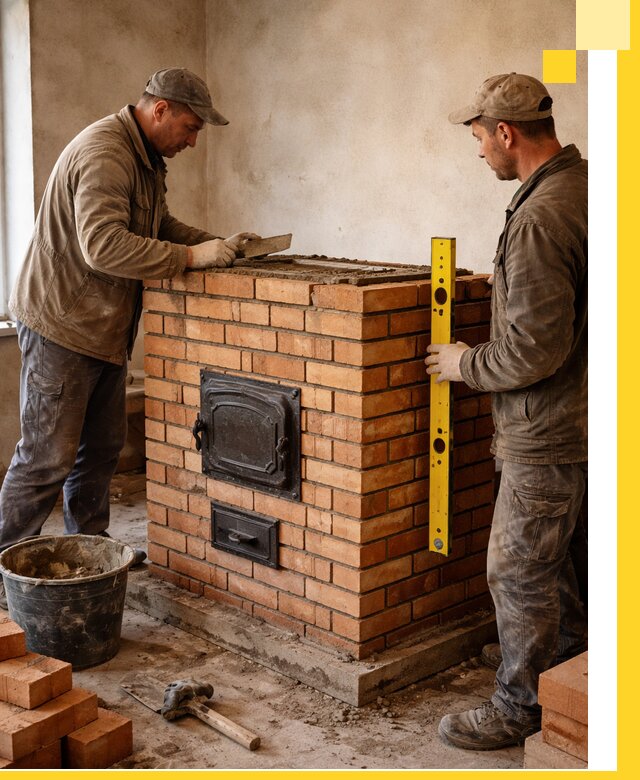 Отопительные печи под ключ в Ухте, установка и сборка