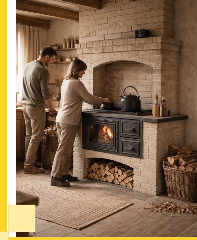 Печи с плитой в Ухте от 45563 р. | ЭриданХта — кирпичная печь