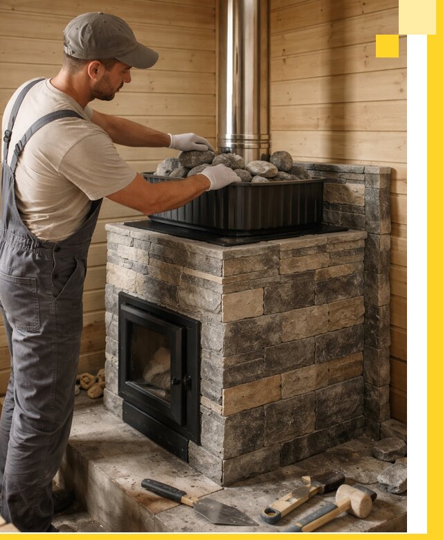 Печи для парной в Ухте, производство, монтаж и обслуживание