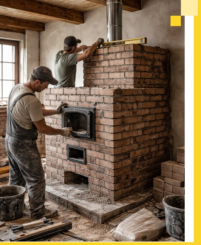 Печи для загородного дома под ключ в Ухте — монтаж и сервис