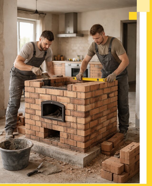 Установка и монтаж печей в частном доме в Ухте под ключ