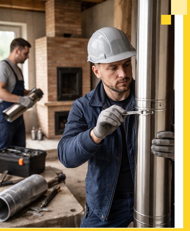 Профессиональный монтаж дымоходов для печей в Ухте