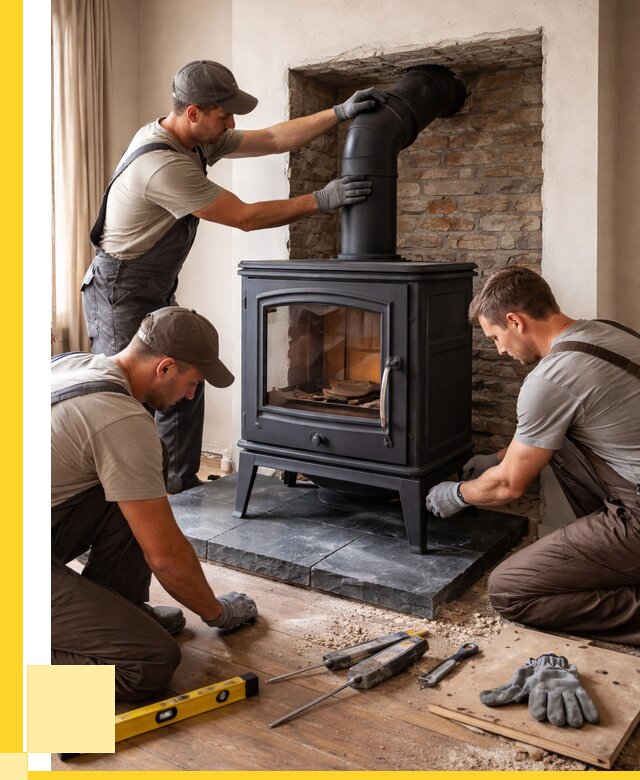 Монтаж печи камина в частном доме в Ухте от 25313 р. | ЭриданХта