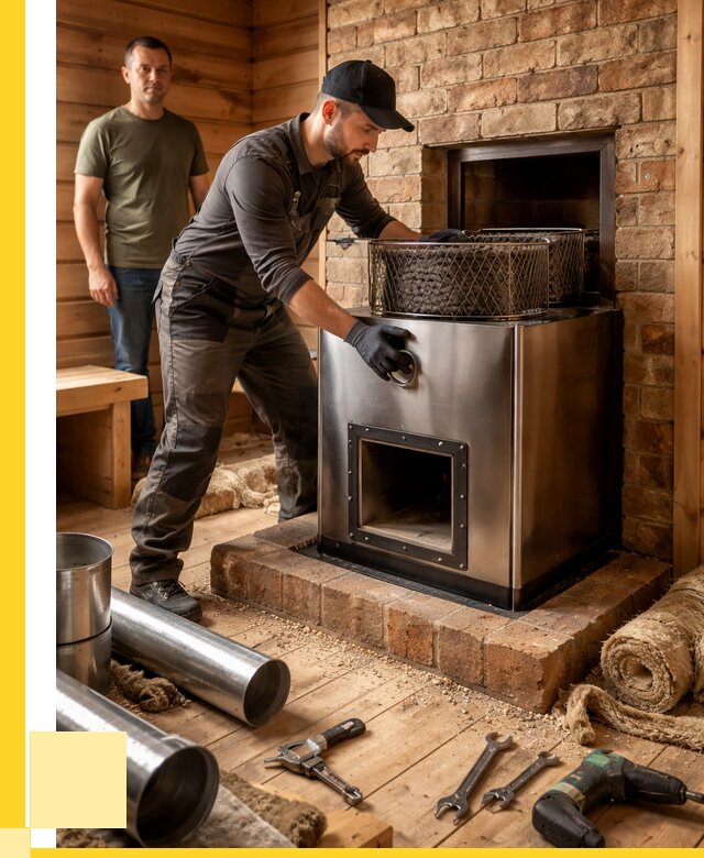 Монтаж банных печей под ключ в Ухте от 18225 р., ЭриданХта