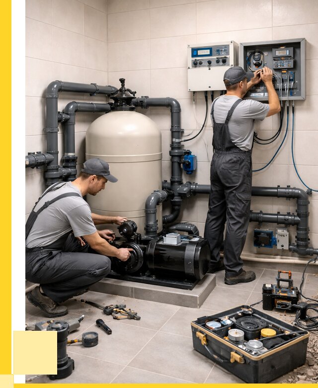 Монтаж оборудования для бассейнов в Ухте от 40500 р. | ЭриданХта