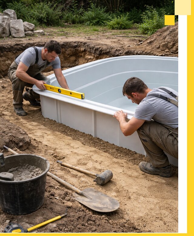 Производство и установка пластиковых бассейнов в Ухте под ключ