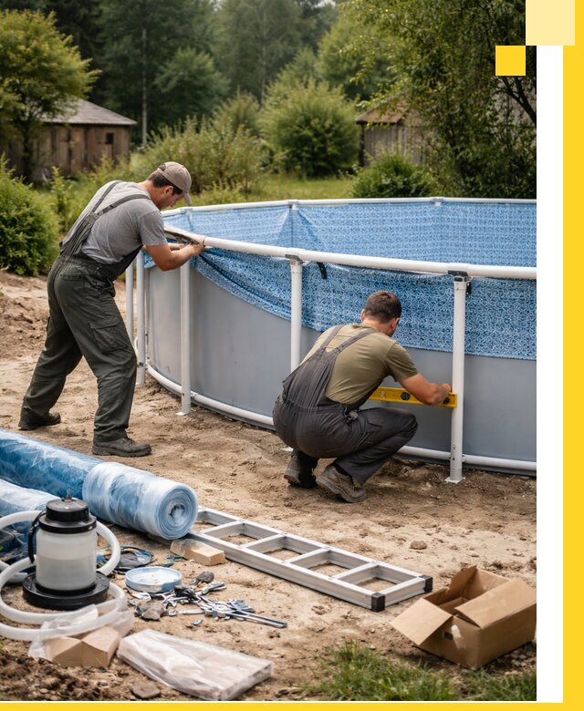 Установка и монтаж каркасных бассейнов в Ухте под ключ