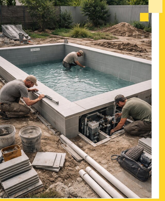 Строительство и монтаж бассейнов для дачи под ключ в Ухте