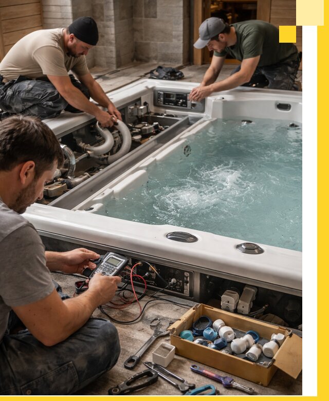 Гидромассажные бассейны под ключ в Ухте, дизайн и монтаж