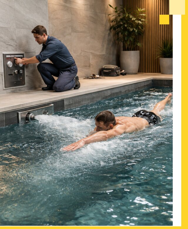 Проектирование и монтаж бассейнов с противотоком в Ухте