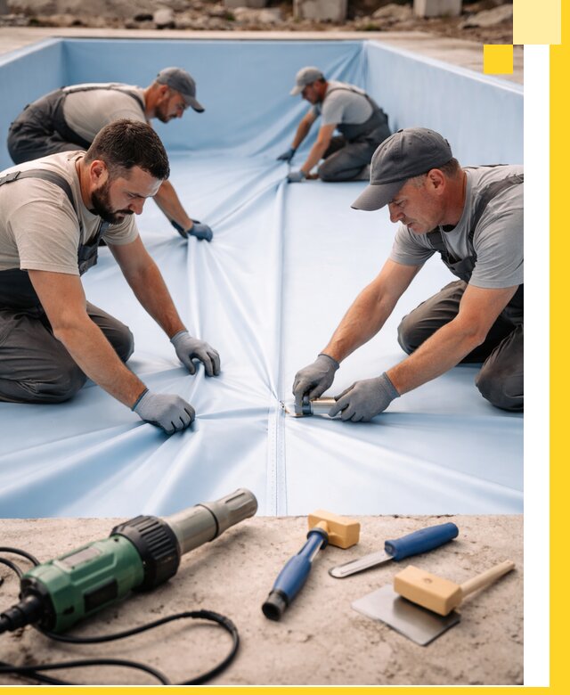 ПВХ пленка для бассейнов с монтажом и гарантией в Ухте