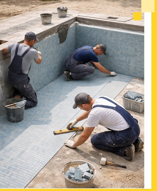 Укладка и установка плитки для бассейнов под ключ в Ухте