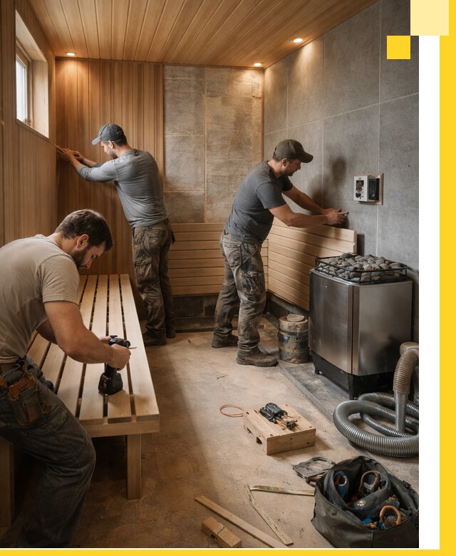 Сауны под ключ в Ухте, проектирование, строительство, отделка