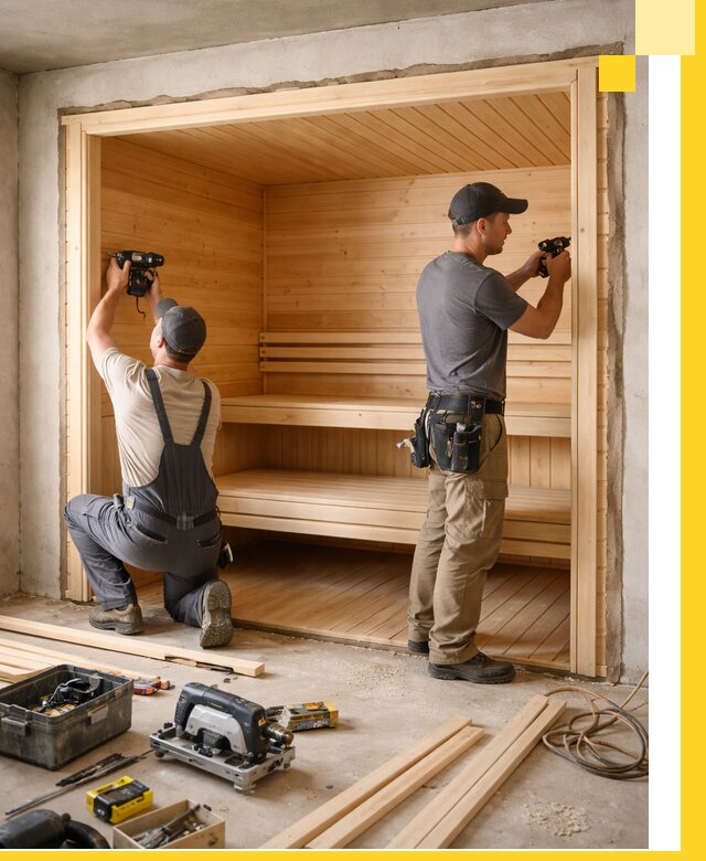 Монтаж саун под ключ в Ухте — проектирование и установка