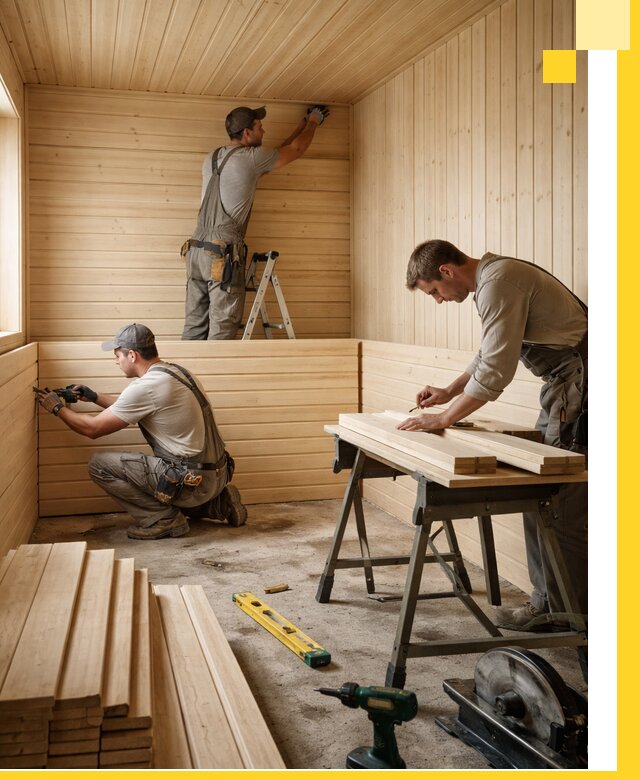 Обшивка саун в Ухте из натуральной древесины под ключ