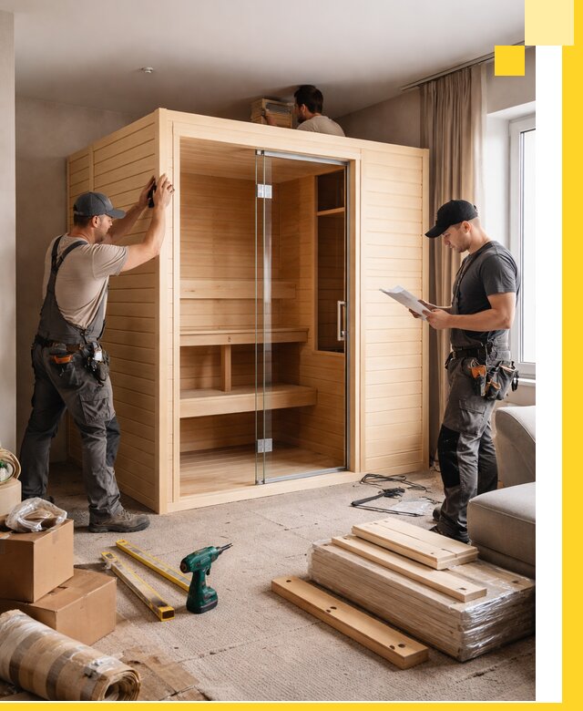 Установка и благоустройство саун в квартире в Ухте