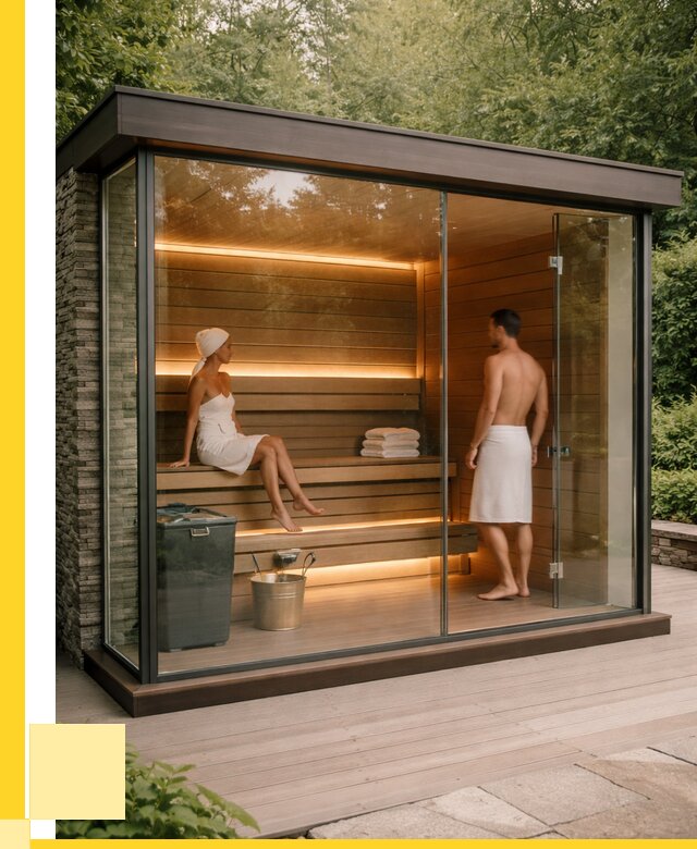 Сауна стеклянная и двери для сауны в Ухте от 253125 р. | ЭриданХта