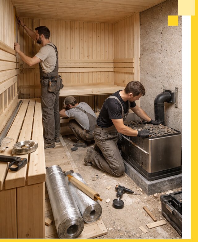 Индивидуальные сауны на заказ в Ухте под ключ, проект и монтаж