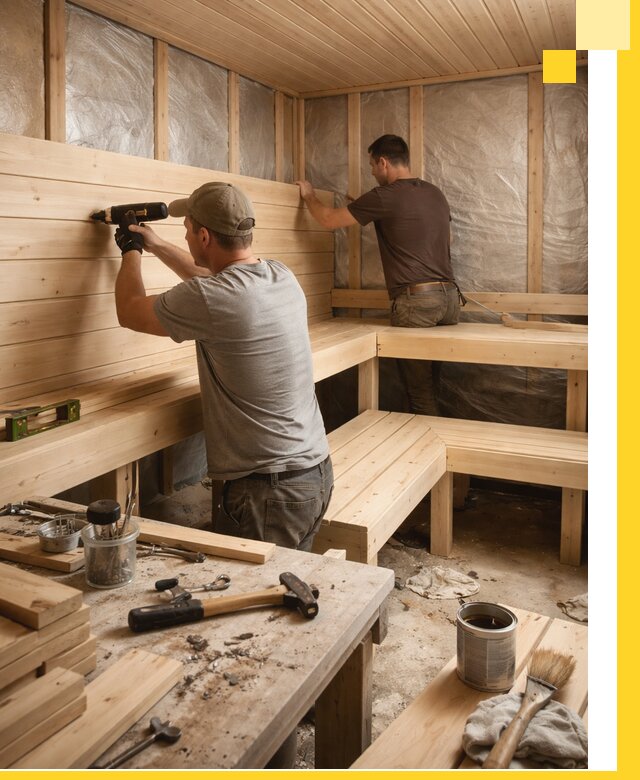 Профессиональная отделка бань и саун под ключ в Ухте