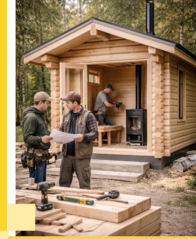 Монтаж бань под ключ в Ухте — от 202500 р. | ЭриданХта