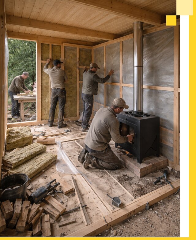 Профессиональный монтаж бань под ключ в Ухте для дома