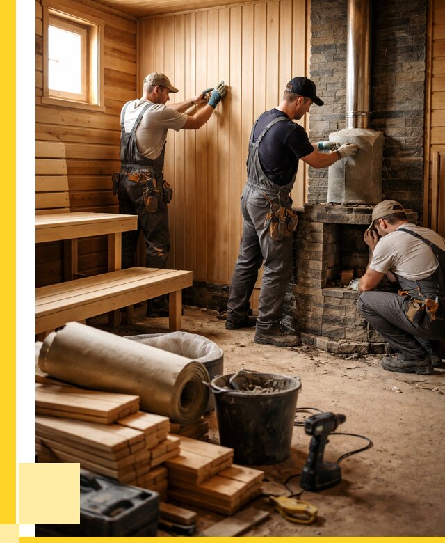 Ремонт бань под ключ в Ухте от 45563 р. | ЭриданХта