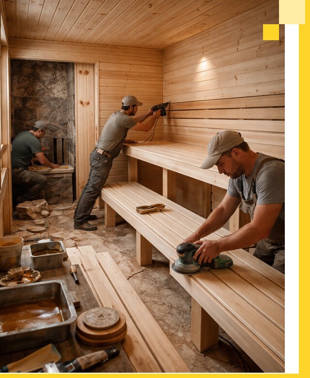 Профессиональная отделка бань в Ухте под ключ, с гарантией