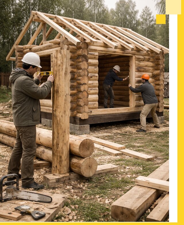 Строительство бань для дачи под ключ в Ухте с доставкой и монтажом