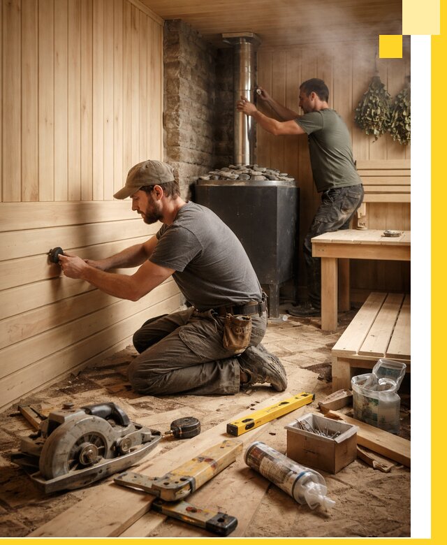 Полное строительство и оснащение парных под ключ в Ухте