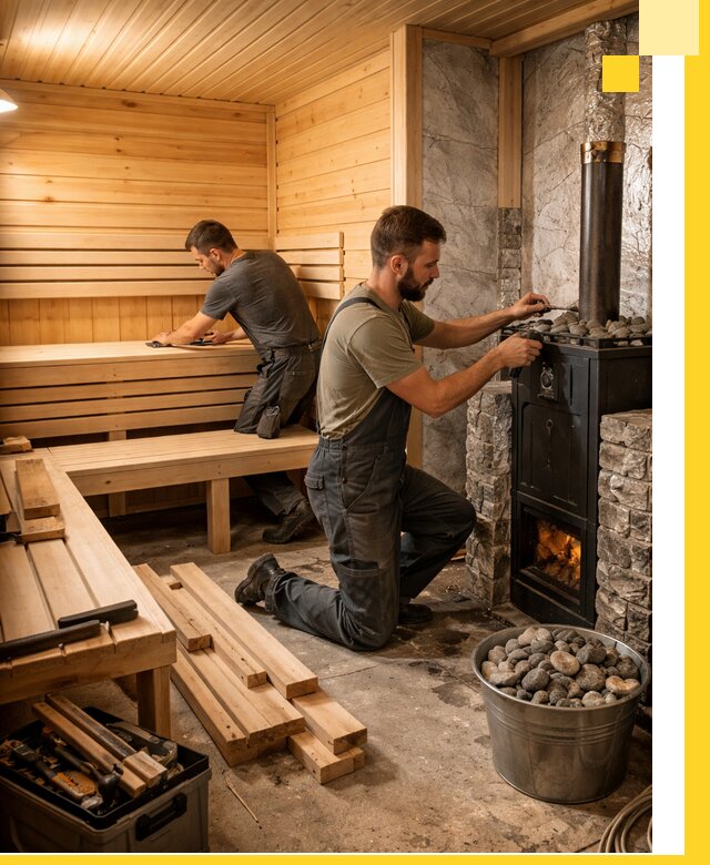 Дизайн и строительство интерьеров бань под ключ в Ухте