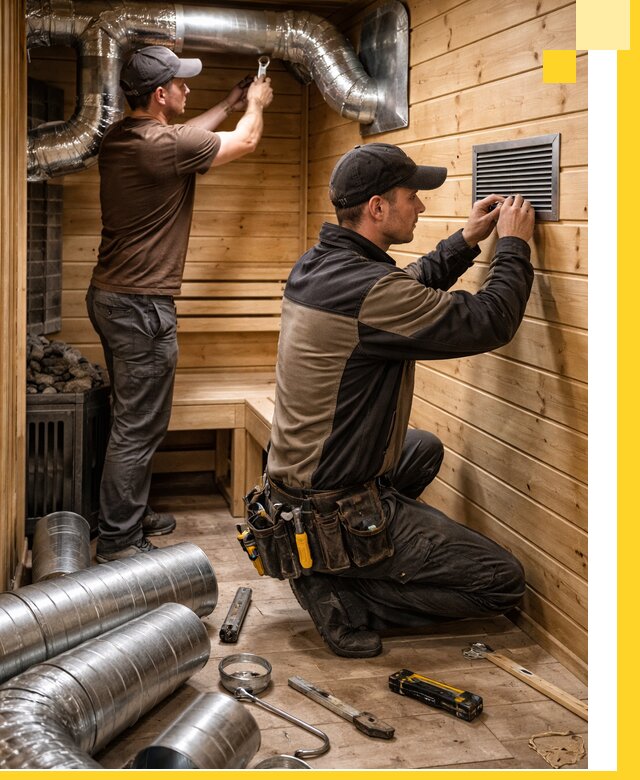 Проектирование и монтаж вентиляции бани в Ухте под ключ