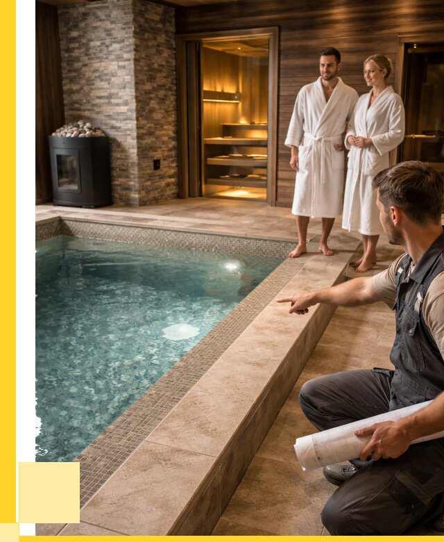 Проект бани с бассейном под ключ в Ухте от 65813 р. | ЭриданХта