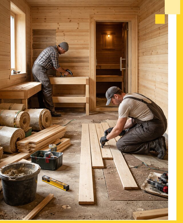 Индивидуальный проект бани с комнатой отдыха под ключ в Ухте