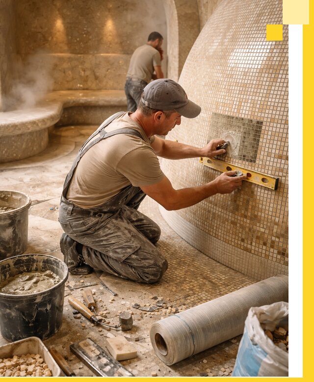 Хамам под ключ в Ухте: проектирование, строительство, отделка