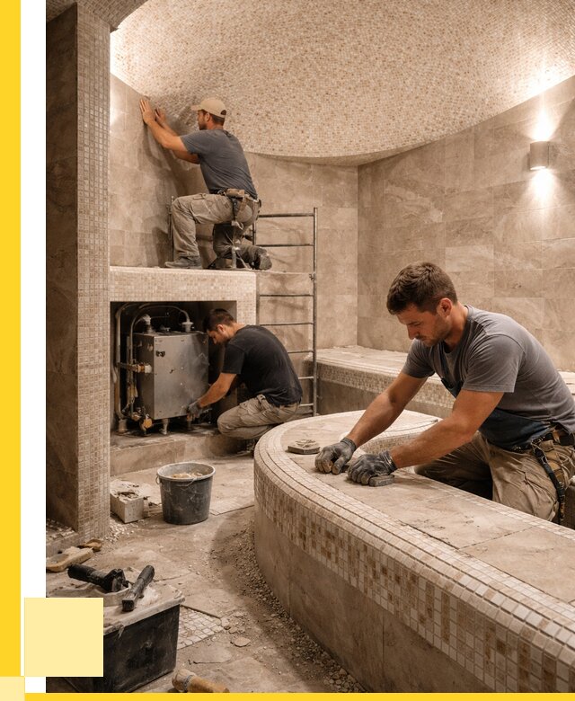 Монтаж хамамов под ключ в Ухте от 253125 р. ЭриданХта