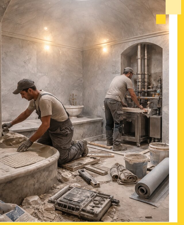 Строительство турецких бань хаммам под ключ в Ухте