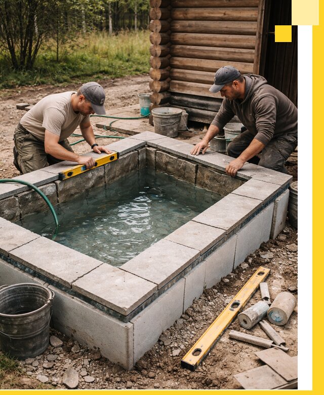 Изготовление и установка холодных купелей под ключ в Ухте